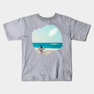 Longing - Surfer With Surf Board Kids T-Shirt